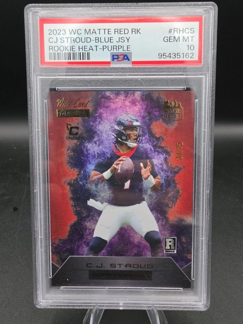 Wild Card 2023 MATTE CJ Stroud Rookie Heat Purple #RH-CS PSA 10 Football /75